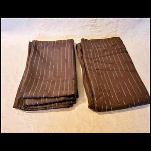 Two Pairs Gray with White Detail Curtains